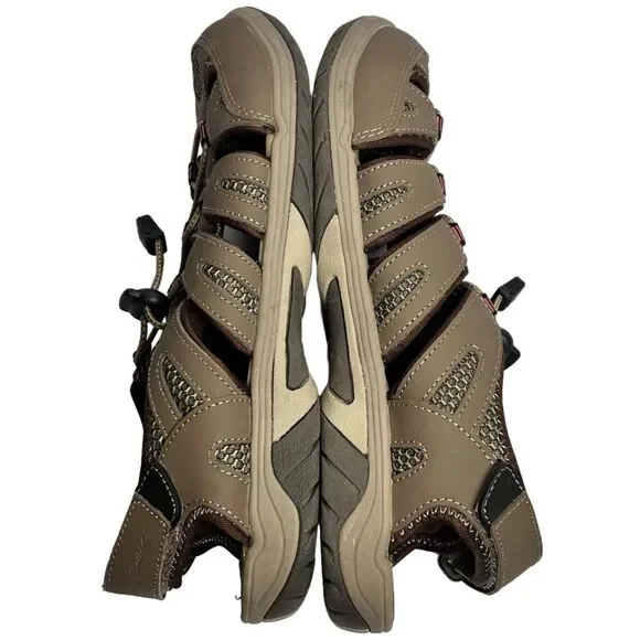 Eddie Bauer Fisherman Sandals Womens 10 Brown Leather Blakely Adjustable Hiking - Picture 6 of 15